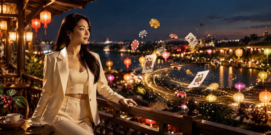 Người chơi game bài tại Huế thưởng thức cà phê và trải nghiệm trò chơi trực tuyến